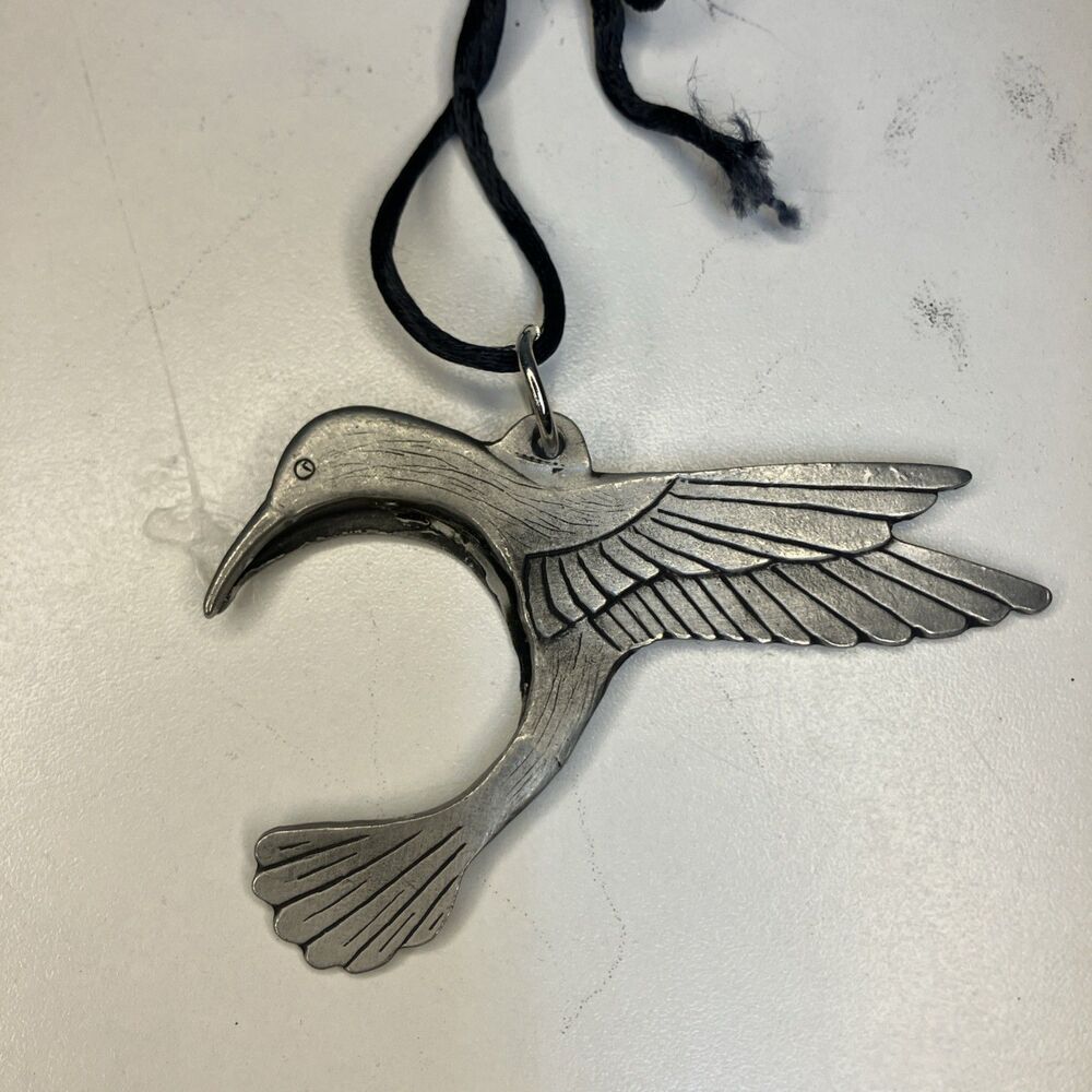 VTG Seagull Silver Metal Necklace 3”x2”